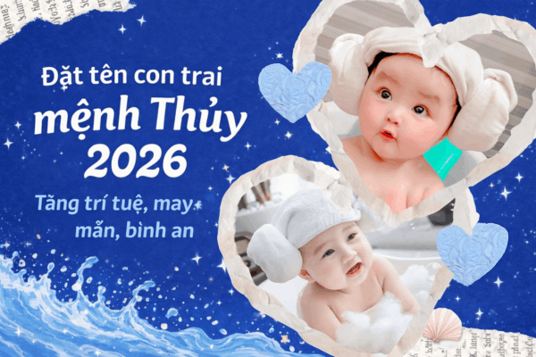 200+ Tên mệnh Thủy 2026 — Gợi ý tên bé trai & bé gái đẹp, ý nghĩa, hợp phong thủy