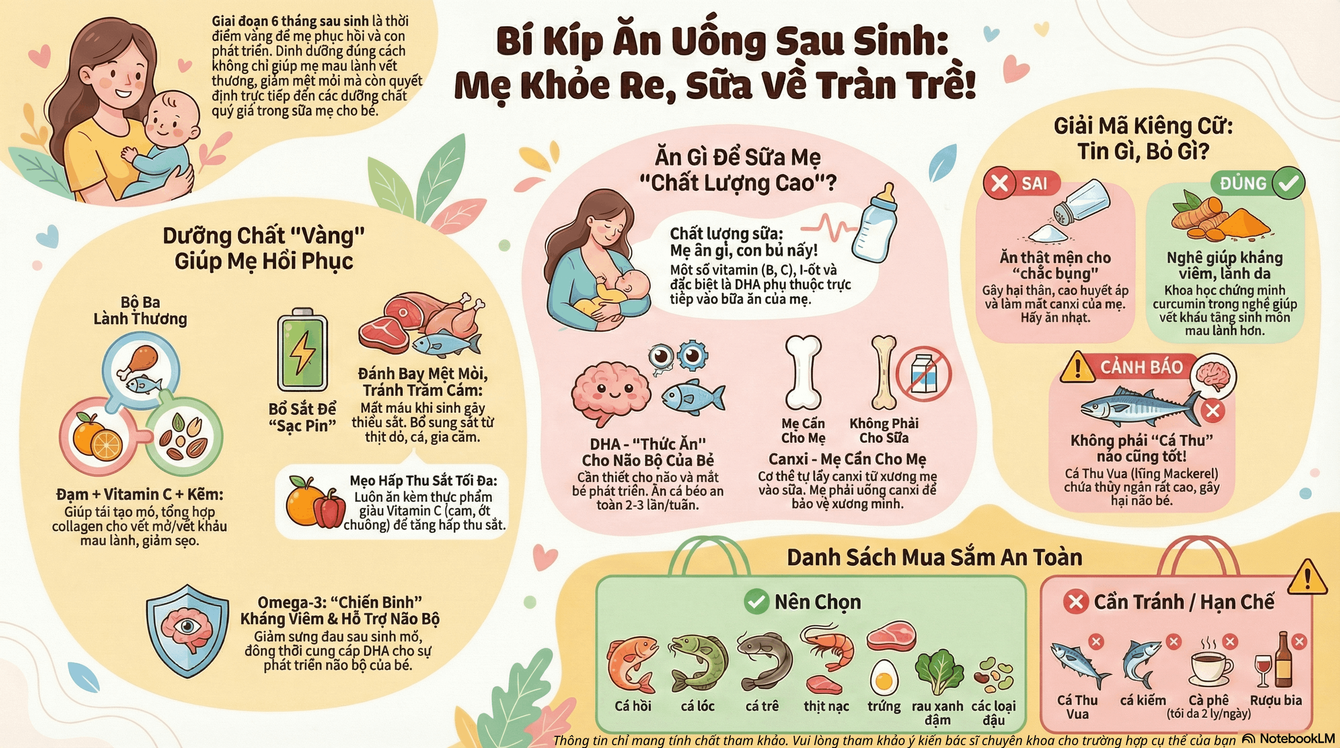 Dinh Dưỡng Sau Sinh: Ăn Gì Để Mau Lành Thương, Nhiều Sữa?
