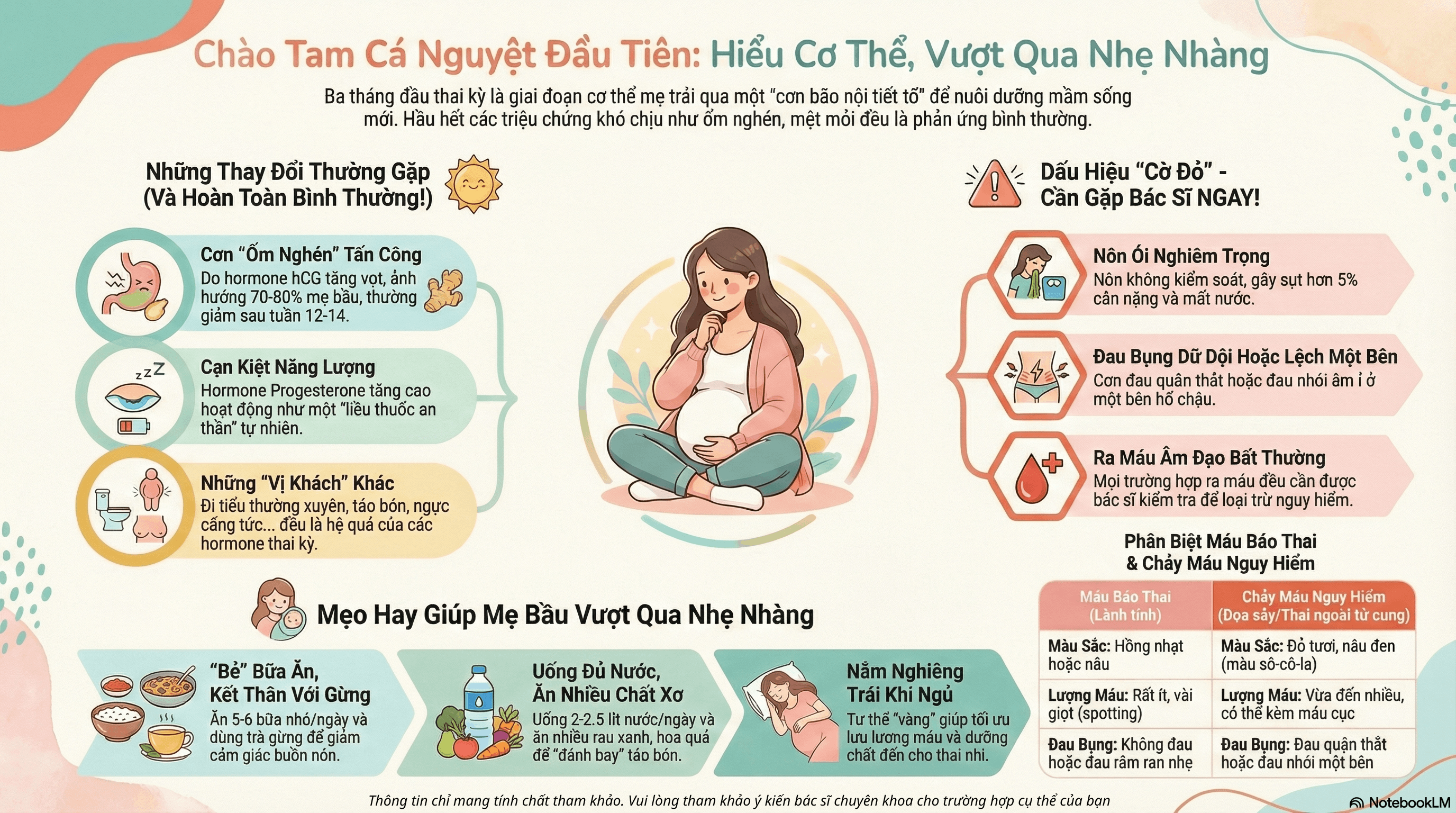 Mẹ Bầu 3 Tháng Đầu: Dấu Hiệu Mang Thai Thường Gặp, Cách Giảm Nghén Và Chăm Sóc Thai Kỳ Khỏe Mạnh