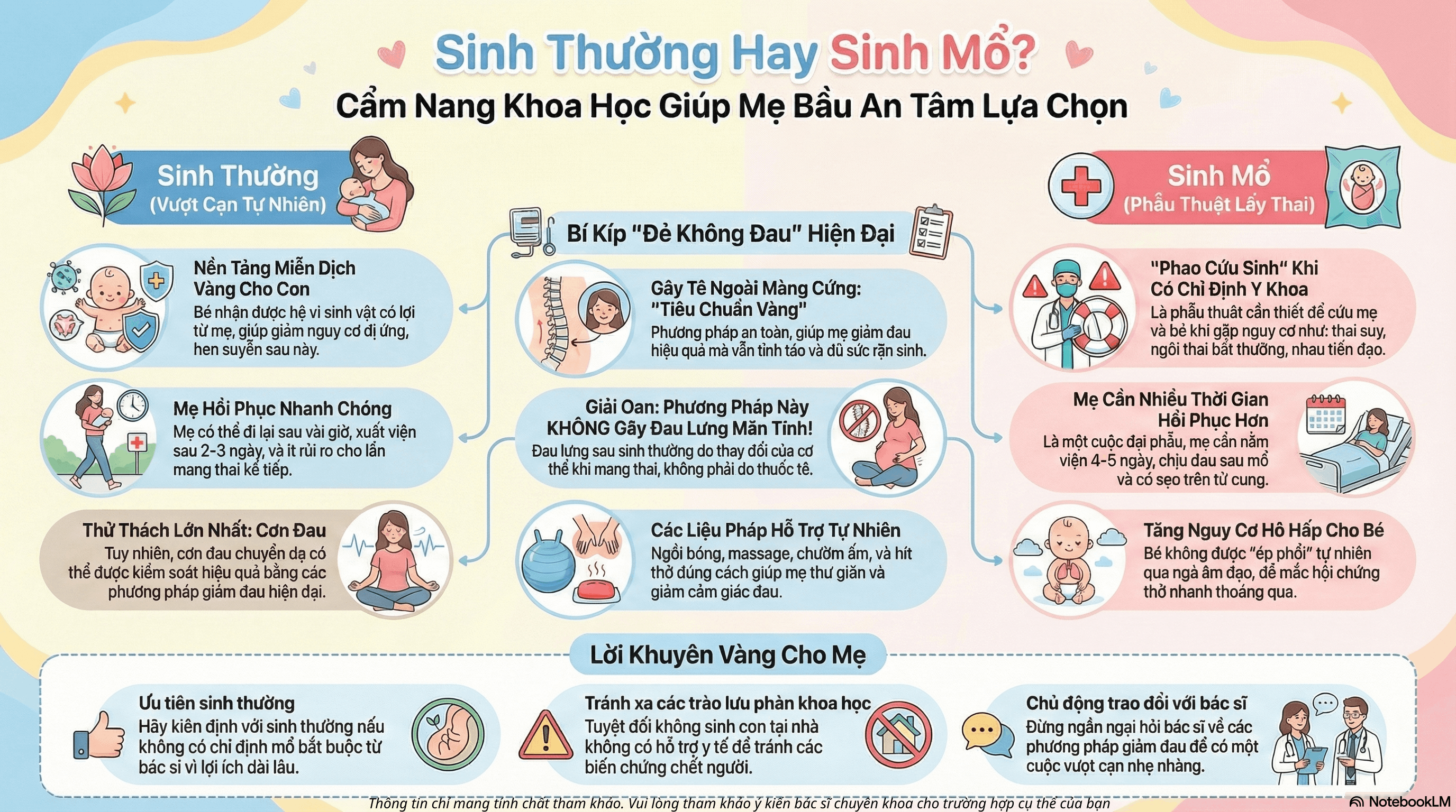 Sinh Thường Hay Sinh Mổ? So Sánh Ưu Nhược Điểm Để Mẹ Lựa Chọn Phương Pháp Sinh An Toàn